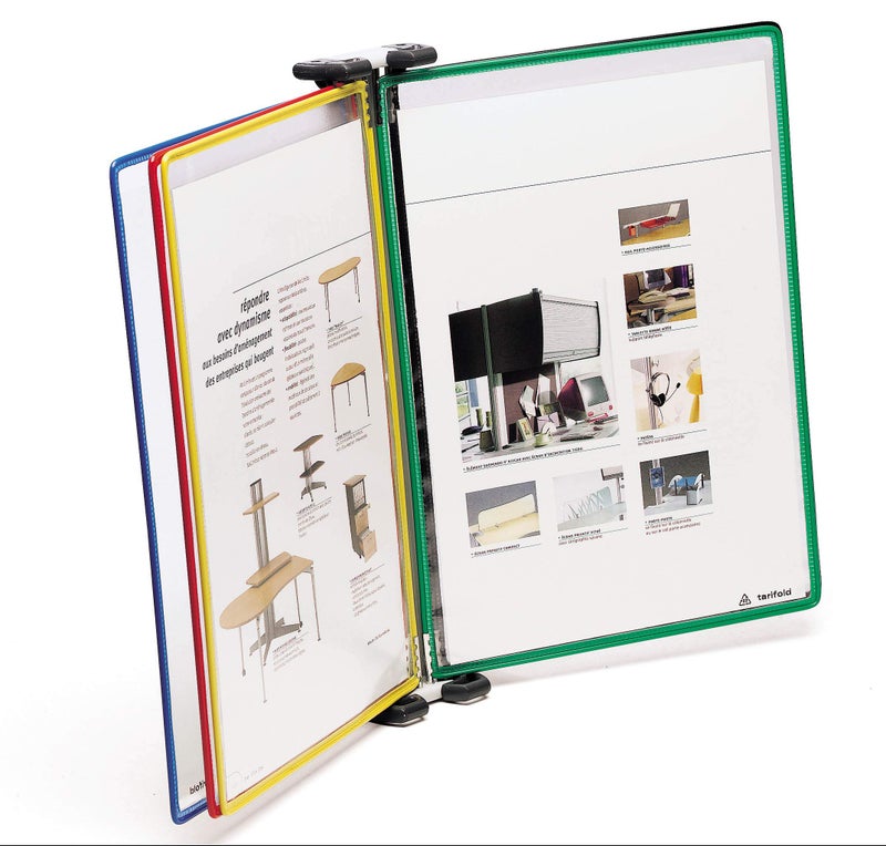 Tarifold DJOIS by Tarifold - Wall Mount Reference & Display System - Durable Steel Wire Frames- 5 Double-Sided Pockets - 10 Sheet Capacity - Made in France - Image 3